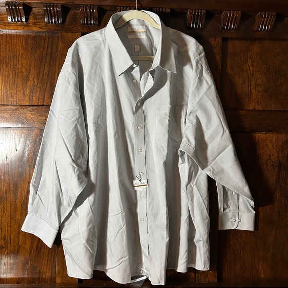 NWOT Gold Label Roundtree & Yorke - Men's Classic White Button-Down Shirt - 20 - Picture 1 of 5